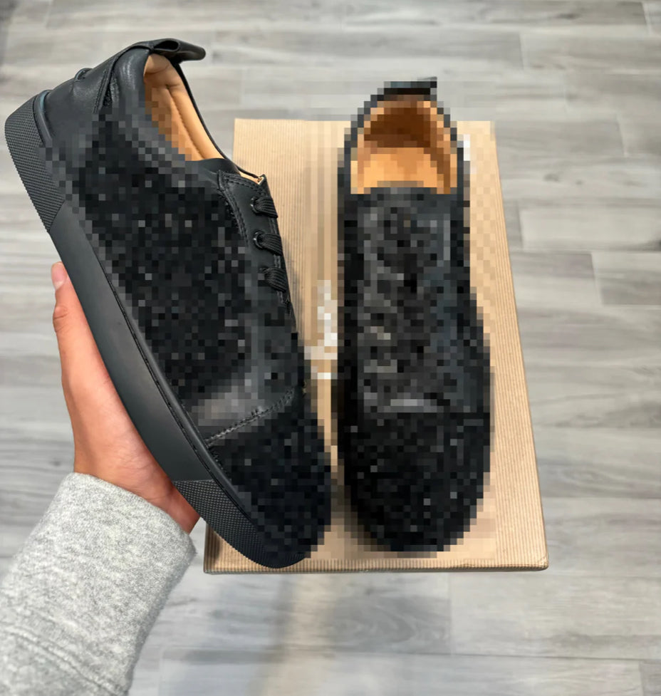 Black crystal red bottoms